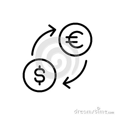 Modern exchange line icon. Vector Illustration