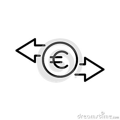 Modern exchange line icon. Vector Illustration