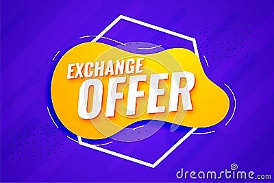 Modern exchange offer business banner design Vector Illustration