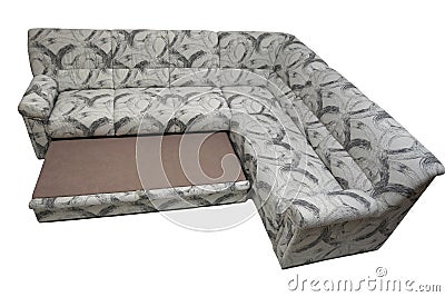 Modern expandable corner sofa Stock Photo