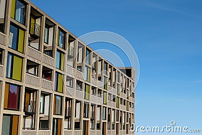 Modern exterior of the newly refurbished luxury apartments Park Hill Editorial Stock Photo