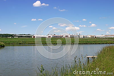 Modern farm Stock Photo