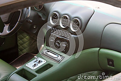 Modern ferrari sports car interior Editorial Stock Photo