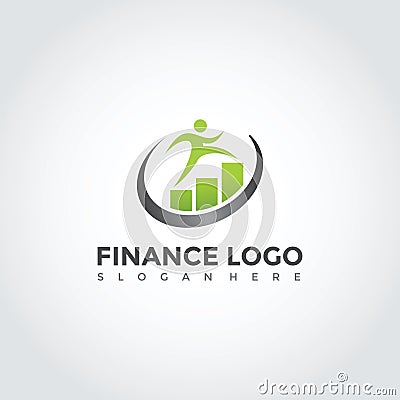 Modern finance logo design Stock Photo