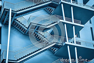 Modern Fire Escape Stock Photo