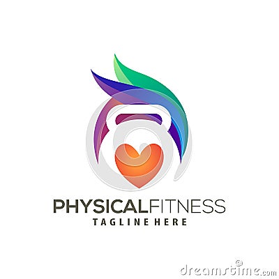 Modern Fitness logo and icon design Vector Illustration