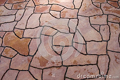 Modern flagstone mosaic tiles slabs with random chaotic texture for stone wall ,patio floor or terrace construction Stock Photo