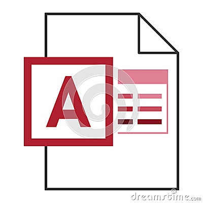 Modern flat design of logo ACCDB database file icon Vector Illustration