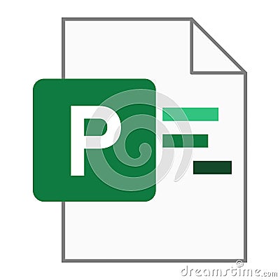 Modern flat design of logo MPP project document file icon Vector Illustration