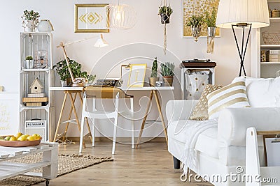 Modern flat interior Stock Photo