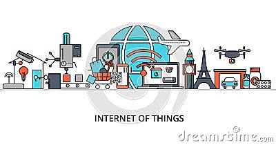 Concept of internet of things Vector Illustration