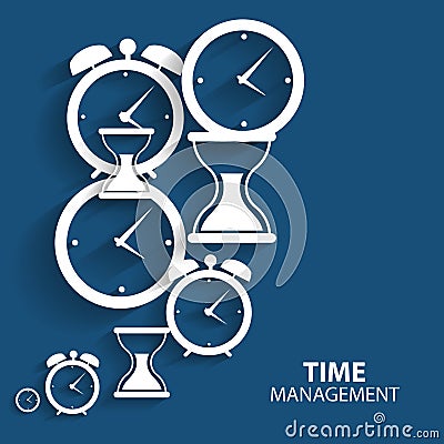 Modern Flat Time Management Vector Icon for Web Vector Illustration