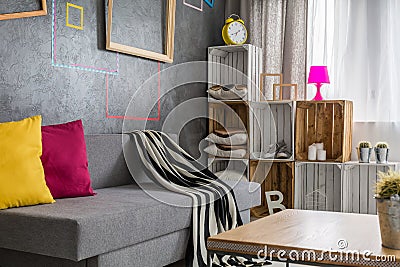 Modern flat with window Stock Photo