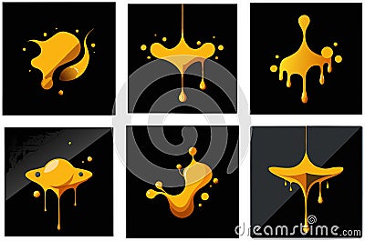 Modern fluidity and abstract amoeba blob shape creating dynamic design forms Vector Illustration