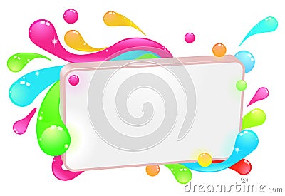 Modern funky colorful sign Vector Illustration