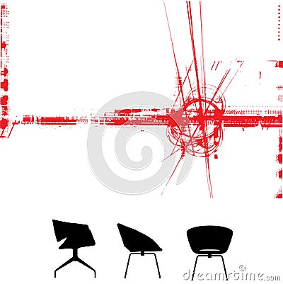 modern furniture background Vector Illustration