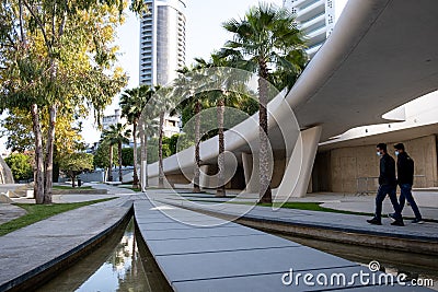 The modern and futuristic architecture of Eleftheria square in Nicosia the capital city of Cyprus Editorial Stock Photo