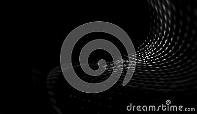 Modern futuristic background, waved lines on black, Corporate technology presentation banner Stock Photo