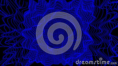 Modern and futuristic blue network background of 3D soundwave visual equalizer or big data abstract visualization on. Stock Photo