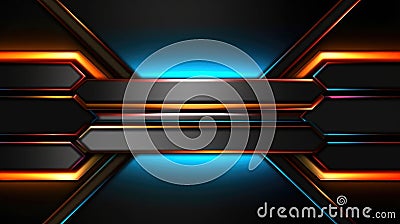 Modern futuristic dark background. Abstract futuristic background with modern shape. Techology futuristic background, Generative Cartoon Illustration