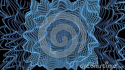 Modern and futuristic sky blue network background of 3D soundwave visual equalizer or big data abstract visualization on. Stock Photo