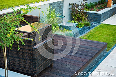 Modern Garden Design Stock Photo