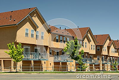 Modern Generic Condominium Housing Stock Photo