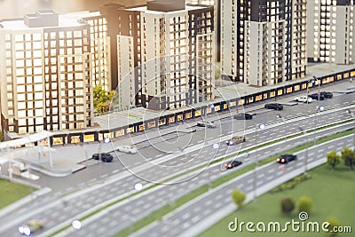 Modern generic contemporary style miniature model Stock Photo