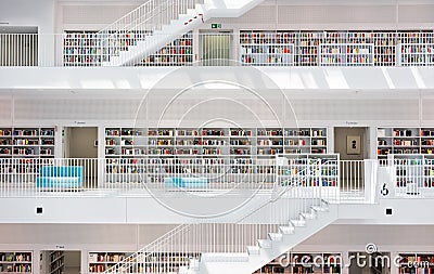 Modern Geometric Interior Architecture Stuttgart City Library Germany Editorial Stock Photo