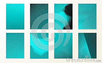 Modern geometrical abstract background. Fluid color covers set. Trendy minimal line design Vector Illustration