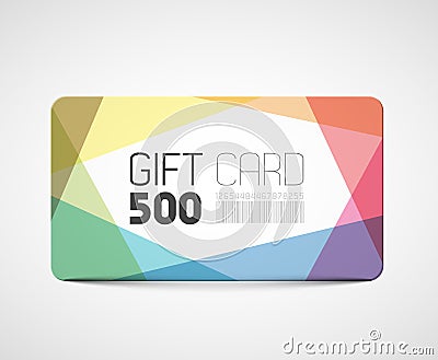 Modern gift card template Vector Illustration