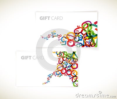 Modern gift card templates Stock Photo