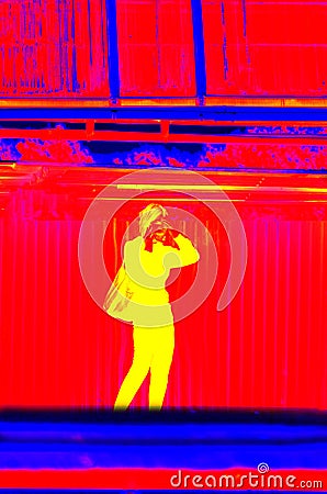 A modern girl infrared Stock Photo