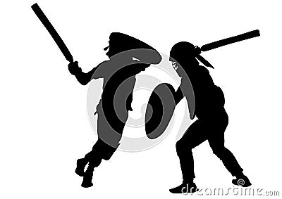 Modern gladiators six Vector Illustration