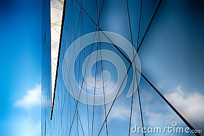 Modern glass building in abstract Stock Photo