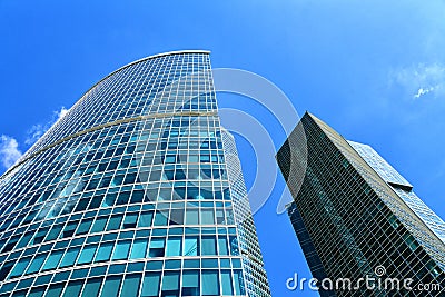 Modern glass high-rise buildings Editorial Stock Photo