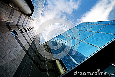 Modern glass skyscrapers Stock Photo