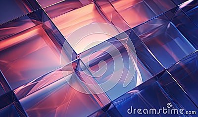 Modern glassmorphism inspired abstract background with vibrant color blocks. Created by AI Stock Photo