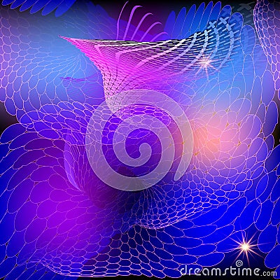 Modern glowing abstract vector seamless pattern. Ornate geometric shiny background. Intricate geometry shapes, wavy lines, stripe Vector Illustration