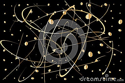 Modern gold pattern background with scattering gold drops. vector Vector Illustration