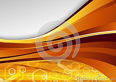 Modern golden hi-tech background Vector Illustration