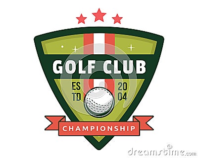 Modern Golf Badge Logo Illustration Vector Illustration