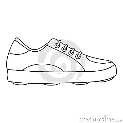 Modern golf shoe icon, outline style Vector Illustration