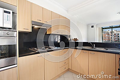 Modern gourmet kitchen interior Stock Photo