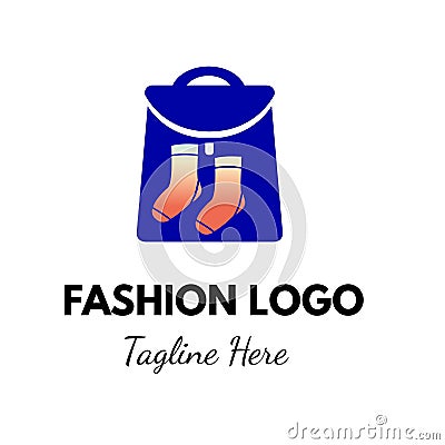 Modern Gradient Colour Logo Vector For Fashion. Stock Photo