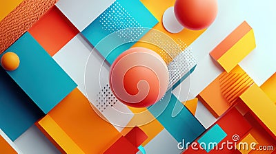 Modern graphic design featuring abstract 3D rendering for various applications Stock Photo