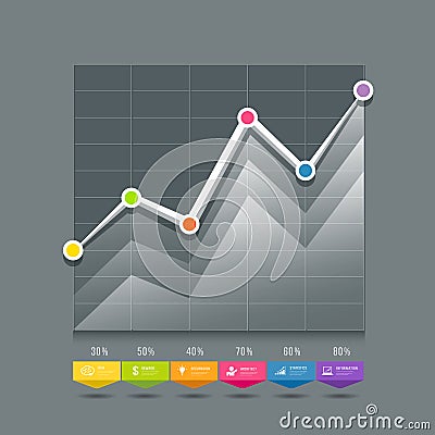 Modern Graphs info-graphic and icons design Vector Illustration