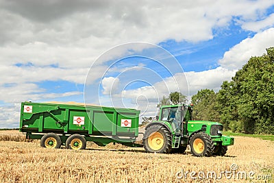 A modern green john deere tractor Editorial Stock Photo