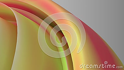 Modern Green and Red Elegant Modern 3D Rendering Abstract Background with Simple Curved Twisted Bezier Curves Cartoon Illustration