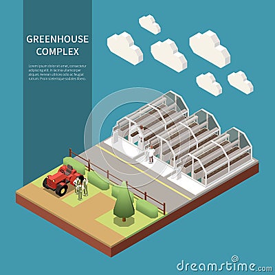 Modern Greenhouse Concept Vector Illustration